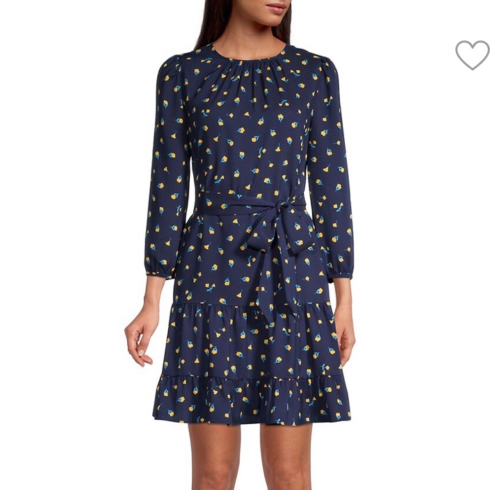 Kate Spade Dainty Bloom Tie Waist Dress Size Xs